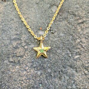 Gold Toned Star Necklace
